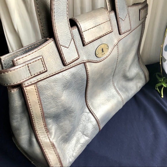 Rustic blue fossil bag - Picture 3 of 15